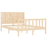 Bed Frame without Mattress Double Solid Wood Pine 3192596