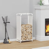 Firewood Rack White 44x28x90 cm Cold-rolled steel 864208