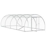Chicken Coop Silver 400 x 150 x 100 cm Galvanised Steel 3434661