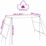 Water Resistant Tarp -Person 250 x 240 x 220 cm Waterproof 42001049