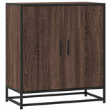 Sideboard Brown Oak 68x35x76 cm Engineered Wood and Metal 848968