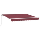 Retractable Awning Burgundy 250 x 200 cm Fabric 3329381