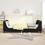 Children's Bed Frame with Headboard Black 90 x 200 cm Velvet 42010889