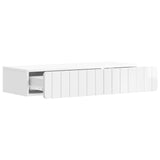 Wall-Mounted Side Table High Gloss White 87.5 x 34.5 x 17 cm 898329