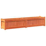 Garden Planter Wax Brown 150x31x31 cm Solid Wood Pine 837478