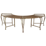 Tree Bench 4-Seater 160 x 80 x 44 cm Steel Antique Brown 42029510