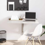 Folding Wall Table Concrete Grey 100x60x56 cm Engineered Wood 342648