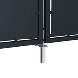 Garden Gate Steel 400x200 cm Anthracite 144534