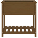 Planter with Shelf Honey Brown 82.5x54x81 cm Solid Wood Pine 823783