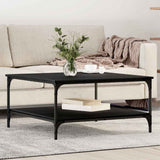 Coffee Table Black oak 80 x 80 x 40 cm Engineered Wood 883499