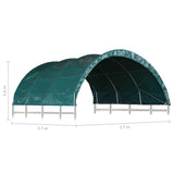 Livestock Tent PVC 3,7x3,7 m Green 3056433