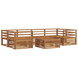 Outdoor Sofa Set 7 pcs Natural Solid Acacia Wood 3373079