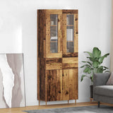 Highboard with Drawer 2 pcs Old Wood Engineered Wood 3415826