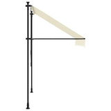 Retractable Awning Cream 250x150 cm Fabric and Steel 368746