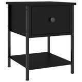 ZNTS Bedside Tables 2 pcs Black 34x35.5x45 cm Engineered Wood 825854