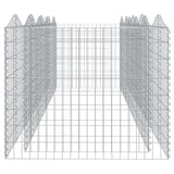 Arched Gabion Raised Bed 400x100x100 cm Galvanised Iron 153555