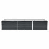Garden Raised Bed Anthracite 240x80x45 cm Galvanised Steel 45727