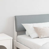 Upholstered Headboard Light Grey 180 cm Solid Pine Wood 879108