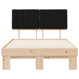 Bed Frame with Upholstered Headboard Black 120 x 190 cm 877506