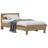 Bed Frame Artisan Oak 75 x 190 cm Engineered Wood 8003737