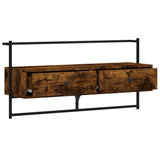 TV Cabinet Wall-mounted Smoked Oak 100.5x30x51 cm Engineered Wood 833460