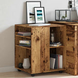 Rolling Cabinet Old Wood 60x53x72 cm Engineered Wood 856658