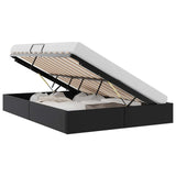 Storage Bed with Storage Black 153 x 203 cm Faux leather 3369974