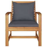 Chair with Cushion 2 pcs Brown and Dark Grey 65 x 60 x 76.5 cm 42006408