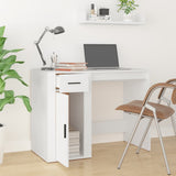 Desk White 100x49x75 cm Engineered Wood 816784