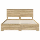 Bed Frame with Drawer Sonoma Oak 180 x 200 cm Engineered Wood 3409617