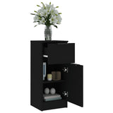 Sideboards 2 pcs Black 30x30x70 cm Engineered Wood 811118