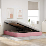 Storage Bed with Mattress with Storage Pink 180 x 200 cm Velvet 3370117