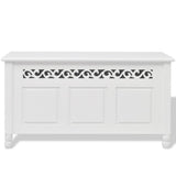 Storage Bench Baroque Style MDF White 242646