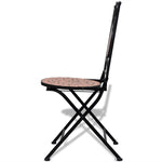 ZNTS 3 Piece Bistro Set Ceramic Tile Terracotta 271770