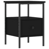 Bedside Cabinet Black 34x36x50 cm Engineered Wood 826043