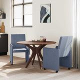 Dining Chairs with Wheels 2 pcs Blue 57 x 66 x 94 cm 42017804