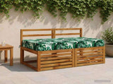 Seat Cushion SOEST 100% Polyester Leaf pattern 120 x 80 x 15 cm 944318