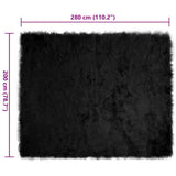 Faux Sheepskin Rug TAFALLA Black 200 x 280 cm Polyester 42021573