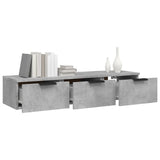 Wall Cabinet Concrete Grey 102x30x20 cm Engineered Wood 811407