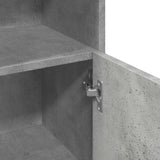 Bathroom Cabinet Concrete Grey 30x30x95 cm Engineered Wood 856136