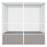 Bird Cage Grey 213.5x217.5x211.5 cm Galvanised Steel 171552