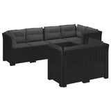 7-Seater Garden Sofa with Cushions Rattan Look PP Anthracite 3444159