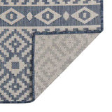 Outdoor Flatweave Rug 160x230 cm Blue Stripes 340839