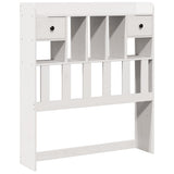 Headboard with Storage White 75 cm Solid Wood Pine 855527