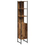 Bathroom Furniture Set with Door 4 pcs Brown 33 x 33 x 185.5 cm 3332595