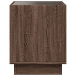 ZNTS Bedside Table with Infinity LED Brown Oak 40x40x50 cm 3284083