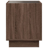 Bedside Table with Infinity LED Brown Oak 40x40x50 cm 3284083