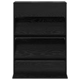 Magazine Rack Black Oak 70 x 41 x 96 cm Engineered Wood 899536