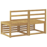 2 Piece Outdoor Middle Sofa Solid Acacia Wood White 901498