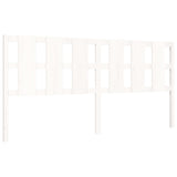 Bed Frame without Mattress White 200x200 cm Solid Wood 3194137